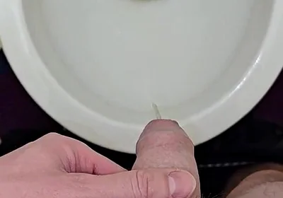 I Pee Standing up Into the Toilet Right After Coming Home From Work
