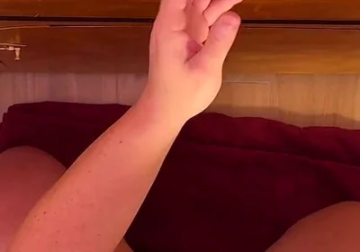 Gorgeous Young Cock at the Gloryhole - We Both Cum on the Cookie and I Eat It Creamy