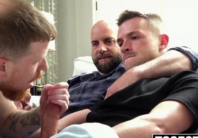 Stevie Trixx, Lane Colten And Girth Brooks In Chowing Down Big Cock And Then Gets So Wet