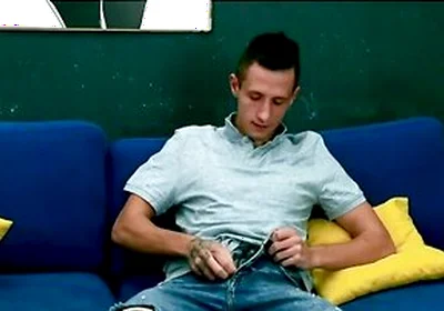 Hot Brunette Twink Thomas T Jerks Off And Fingers His Butt!