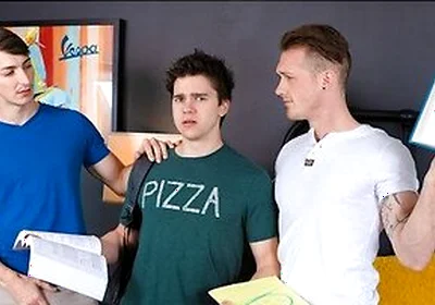Calculus Can Wait - Three College Studs Dive Deep Into Each Others Tight Holes