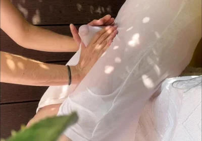 A Boy Has Fun Watering His Friend's White T-shirt and Exposing His Smooth Ass and Big Cut Cock