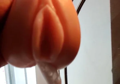 Squeezing My Cum Out of an Onahole After Using It