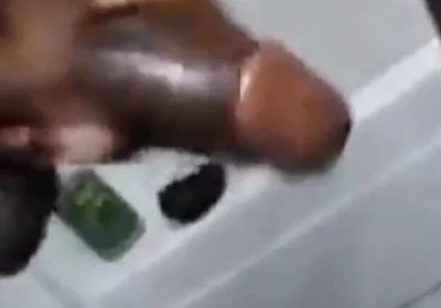 Stroking Rubbing Shaking My Huge Black Cock