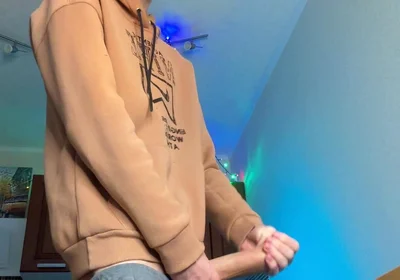 Huge Cumshot From a Skinny Boy with a Surprisingly Big Cock