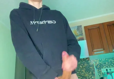 Watch This Young Student Shoot a Thick Load of Cum