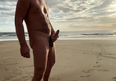 Tim Blesh Cumshot Outdoor on the Beach