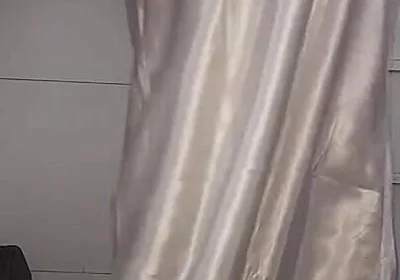 Satin White Long Lingerie Fetish Cum