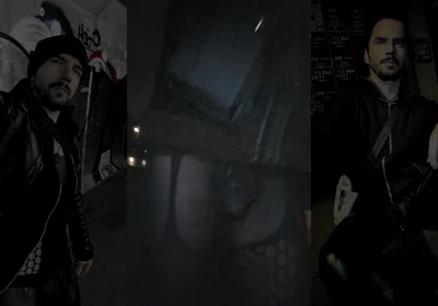 Hot Rainy Walk (garters and Bulge Meggings)