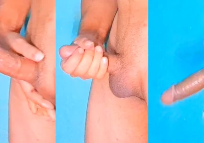 Cute Boy Masturbating and Playing with Big Dick, Solo Indian Guy