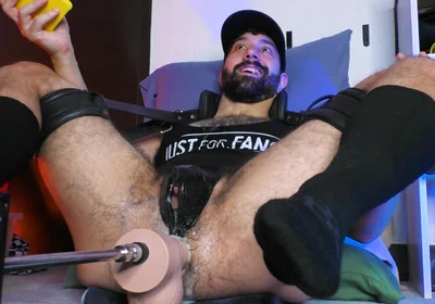 Ricky Cage February 2026 Live Cam Show - Tech Jock Wearing Cap and Socks Gets Machine-pounded