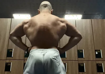Sweaty Flexing After Training