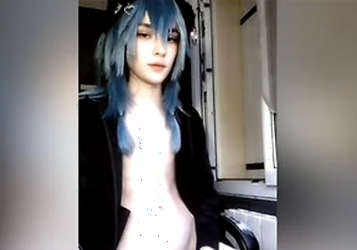 Gay Femboy Play With His Tummy & Dick