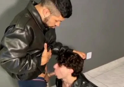 Leather latino master fucks boy
