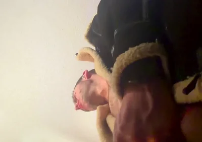 Camera Is Looking up at Me as I Jerk off Bust