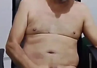 Stepdad Masturbating at Home Alone Crazy to Cum