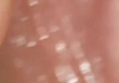 Wide Hole Filled with Pre Cum in Close up