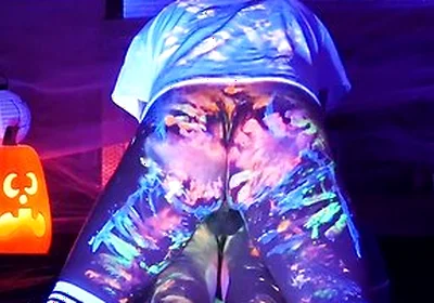 Femboys Messy Halloween Flip Fuck With Glow Paint