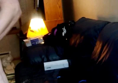 Stand up Then Lay Down on Couch as I Jerk and Bust Twice