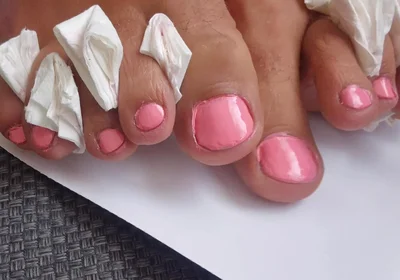 I'm Polishing My Feet and Finger Nails in Pink