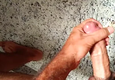 I Went Into The Club Bathroom And Gave A Hot Handjob With My Finger In My Ass, Very Horny