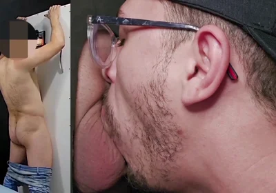 Hot Single Guy with a Thick Uncut Cock Came Without Underwear to Relieve Himself at My Gloryhole!