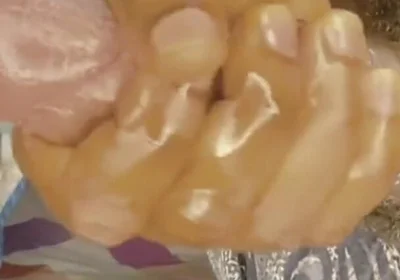 Stroking My Big Black Oilied Cock