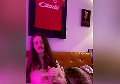 Hot Skinny Boy Jerks His Thick Cock On The Couch And Cums For You