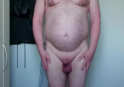 Naked, Chubby and Hard Cock