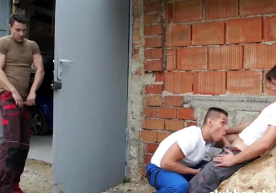 Boss Barebacking His Two Mechanics - Peter Lipnik And Erik Spector