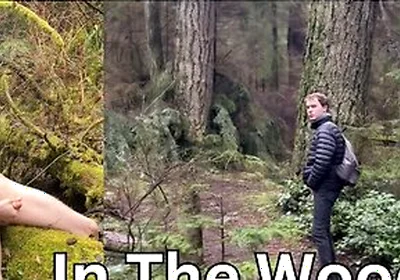 Blond Twink Pisses And Cums In Public During A Walk In The Forest