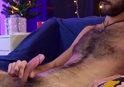 Hairy Chest Guy Edging Cum Explosion