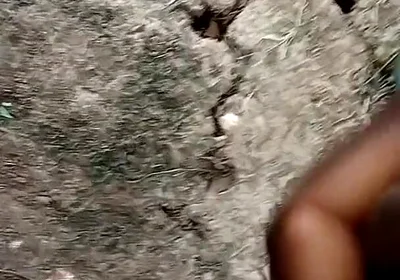 African Boy Masturbating Inside the Bush