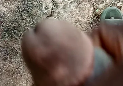 African Boy Masturbating Inside the Bush