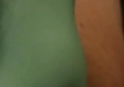 Seafoam Green Spandex Thong Bulge Play