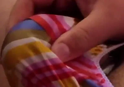 Little Satin Thong Play & Cock Ring Cum