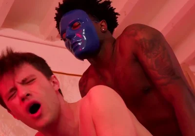 Masked Inked Stud Interracial Bareback Ends With Creampie