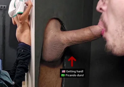 Tall, Beautiful, Very Nice Big Dick First Time at Gloryhole, but He Was Very Nervous... Couldn't Relax...still Worth Seeing!