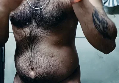 Shaving in the Bathroom