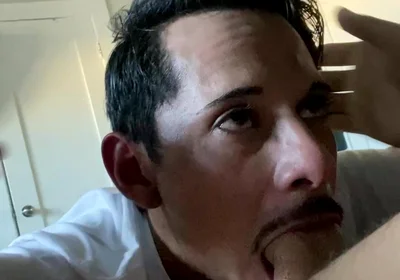 Latino Papi Swallows Huge Load From Big White Cock
