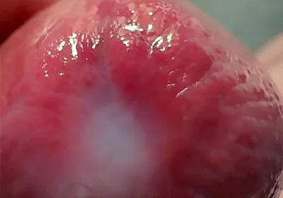 Macro Cum Shot. Ultra Close-up Ejaculation