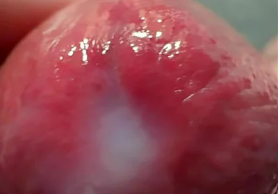 Macro Cum Shot. Ultra Close-up Ejaculation