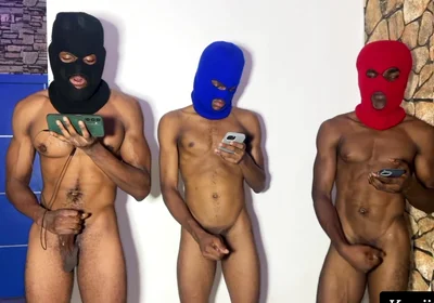 Three Horny Buddies Jerking off