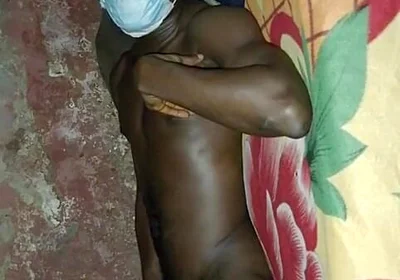 African Black Man Showcasing His Bed Skills