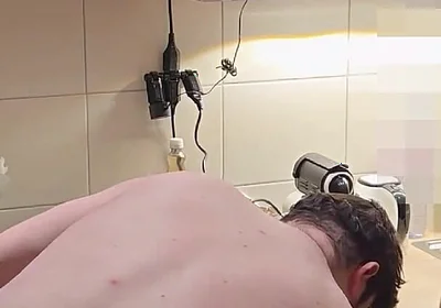 Straight Curious Guy Steven First Time Getting Fucked Bareback After Mutual Blowjob in the Kitchen