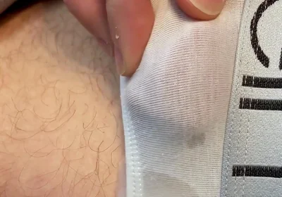 Frenulum Orgasm and Cum by Rubbing My Dick Through My Briefs