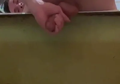 Masturbating a Cock and a Protruding Prolapse