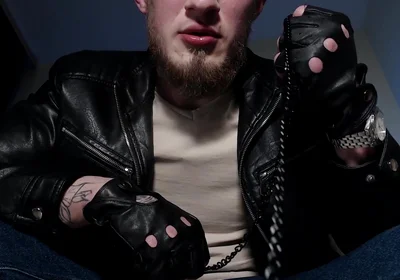 Alpha in Leather Spits, Feeds Domination.