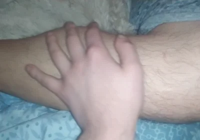 Twink Bear Plays with His Boyfriend's Legs and Feet