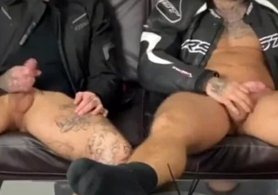 Bikers Have a Jerk Straight as They Come Home